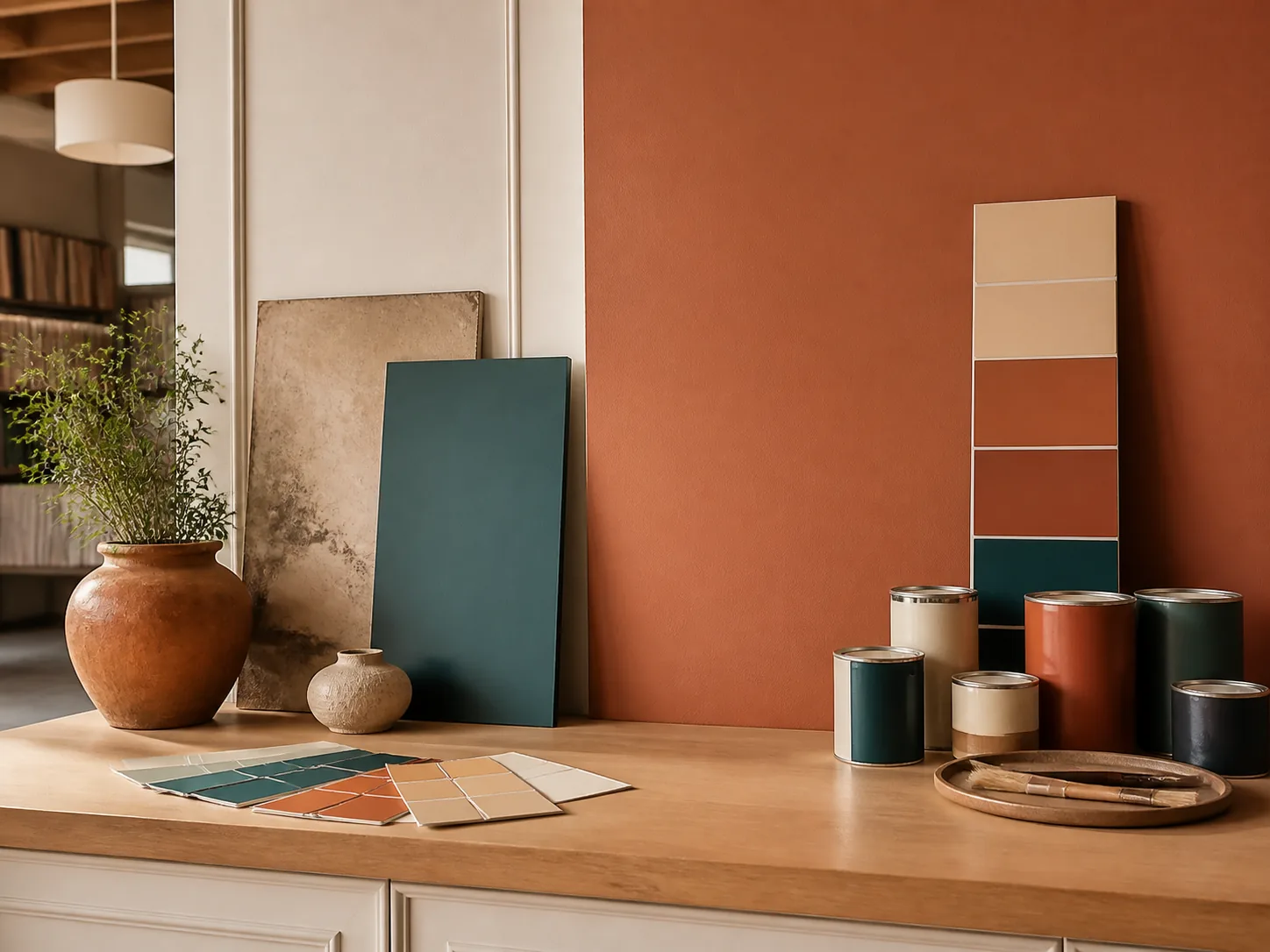 Sélection de peintures et de teintes pour un projet intérieur